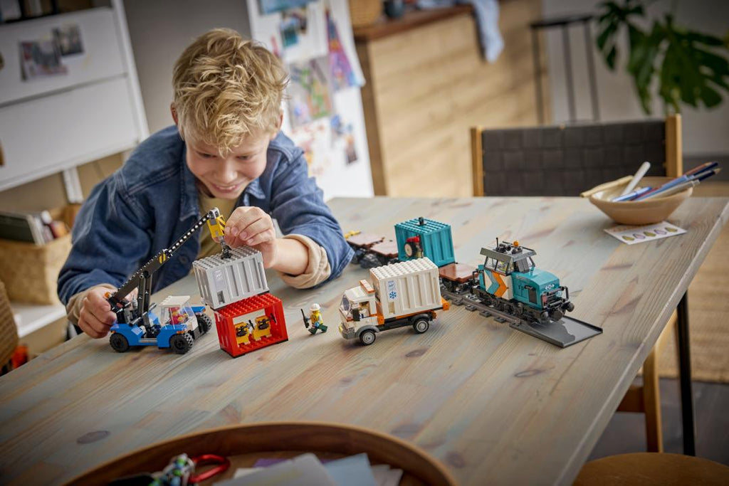 60509 | LEGO® City Harbor Freight Train with Crane & Truck