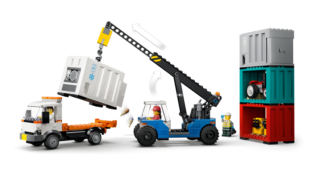 60509 | LEGO® City Harbor Freight Train with Crane & Truck