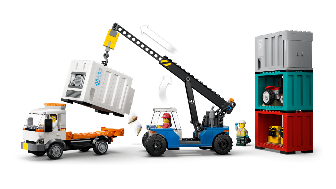 60509 | LEGO® City Harbor Freight Train with Crane & Truck
