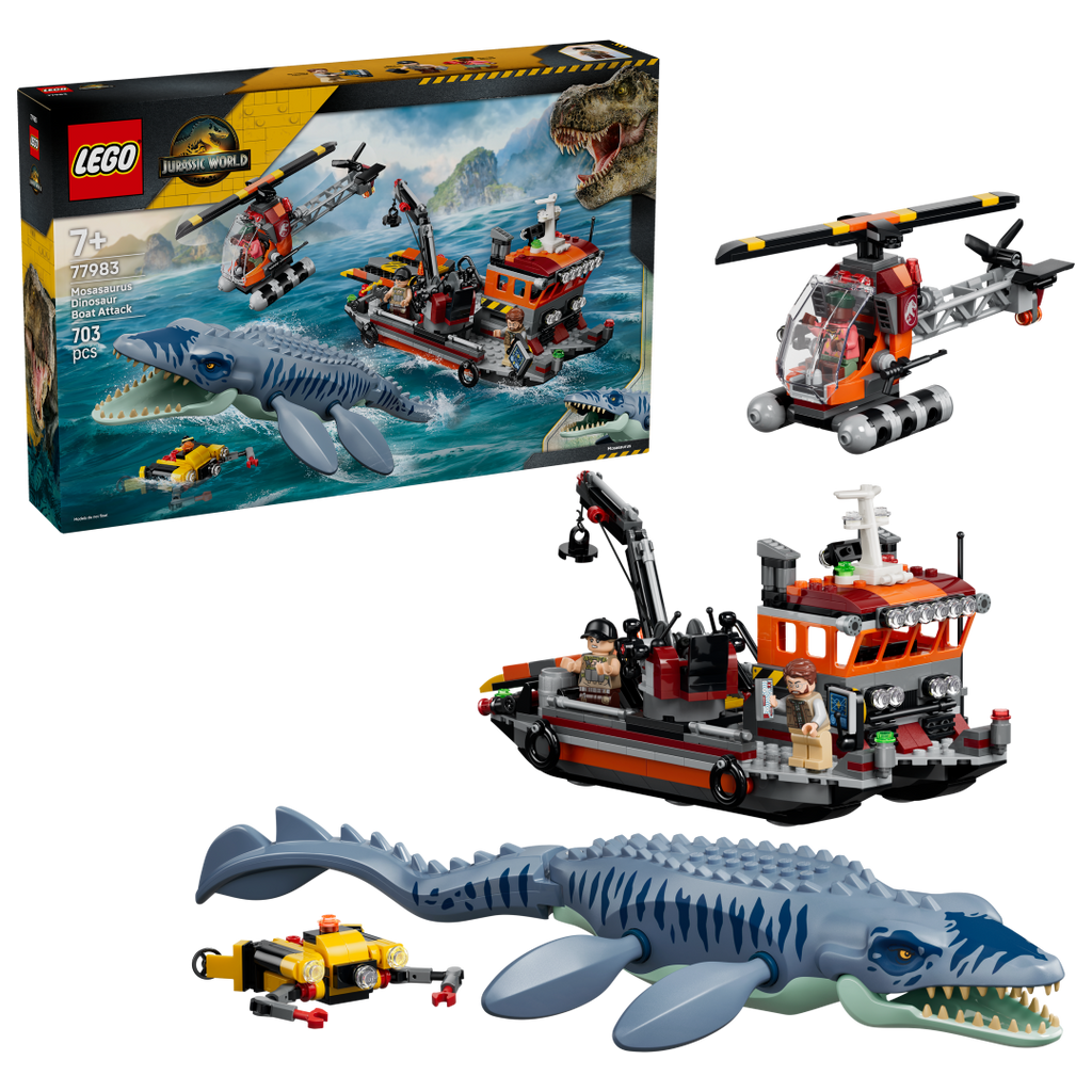 77983 | LEGO® Jurassic World™ Mosasaurus Dinosaur Boat Attack