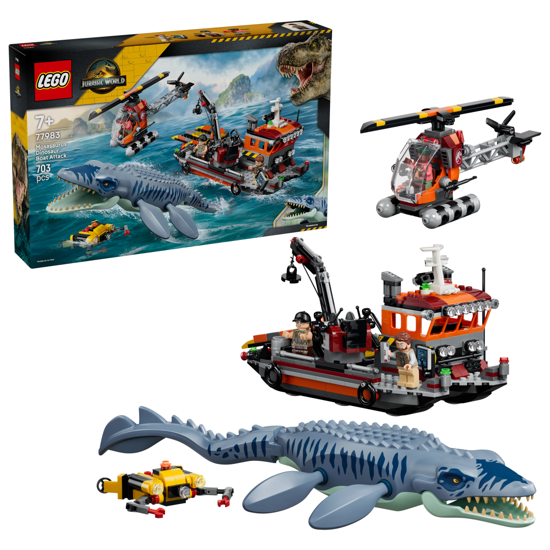 77983 | LEGO® Jurassic World™ Mosasaurus Dinosaur Boat Attack