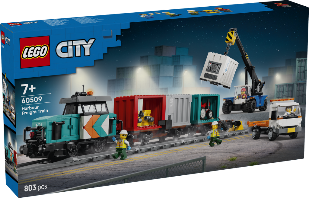60509 | LEGO® City Harbor Freight Train with Crane & Truck