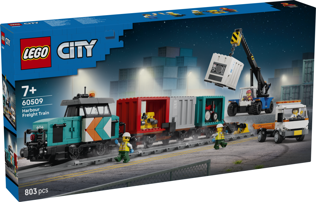 60509 | LEGO® City Harbor Freight Train with Crane & Truck