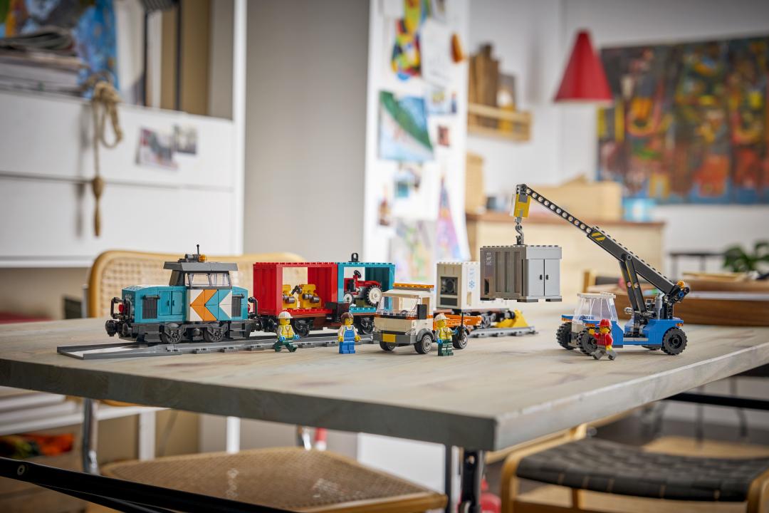 60509 | LEGO® City Harbor Freight Train with Crane & Truck